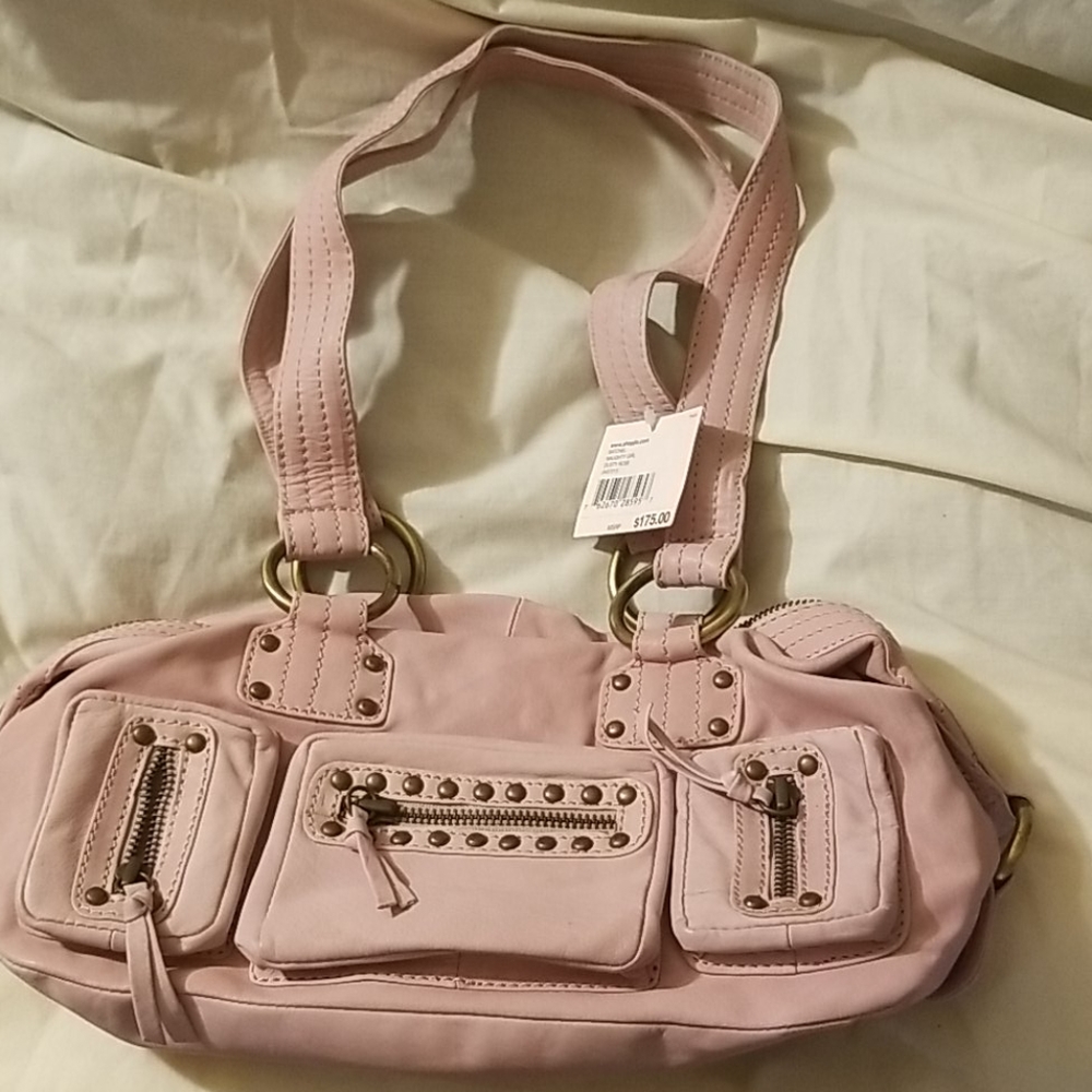 NEW! JLo Dusty Rose Leather Small Handbag